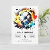 Invitation Sport moderne Football éditable Anniversaire (Debout devant)
