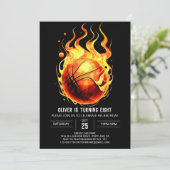 Invitation Sport Moderne Joyeux Basketball Anniversaire (Debout devant)