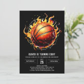 Invitation Sport moderne Whimsical Basketball Anniversaire (Debout devant)