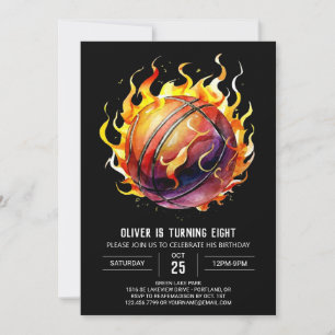 Invitation Sport Pastel Boy Basketball Anniversaire