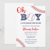 Invitation Sport personnel Digital Baseball Baby Douche (Devant / Derrière)