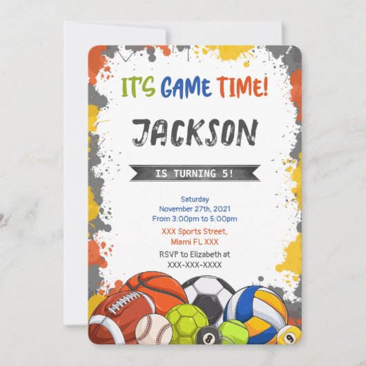 Invitation Sportive (Devant)