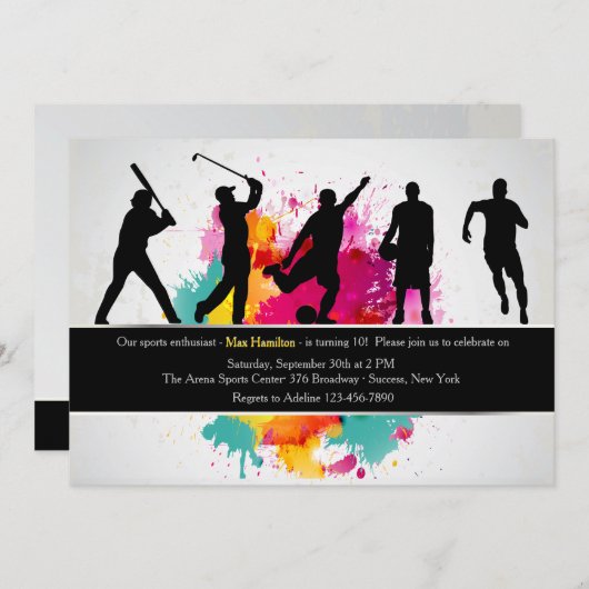 Invitation sportive (Devant / Derrière)