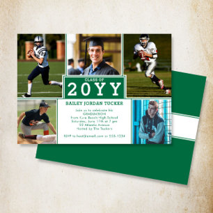 Invitation sportive 5 photo Dark Green