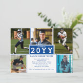 Invitation sportive 5 photo Deep Blue Graduation (Debout devant)