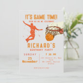 Invitation Sports Anniversaire Thème Basketball Party (Debout devant)
