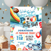 Invitation Sports Ball Pool fête d'anniversaire