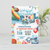 Invitation Sports Ball Pool fête d'anniversaire (Debout devant)