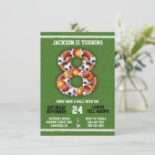 Invitation Sports Balles à thème 8e Anniversaire Fête Invitat (Debout devant)