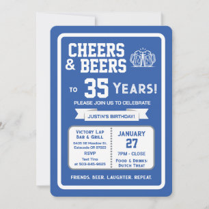 Invitation Sports Bar Anniversaire Acclamations et Bières pou