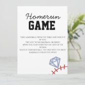 Invitation Sports Baseball Homerun Glitter Bridal Shower Game (Debout devant)