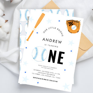 Invitation Sports Baseball Thème Baby 1er Anniversaire