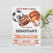 Invitation Sports Birthday (Debout devant)