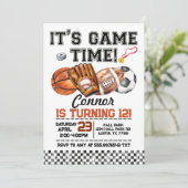 Invitation Sports Birthday All Sports (Debout devant)