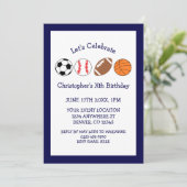 Invitation Sports Boy Anniversaire (Debout devant)