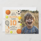 Invitation Sports Champion Birthday Party (Devant)