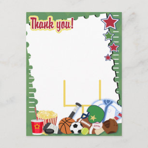 Invitation SPORTS DE FOOTBALL AMATEUR 4x5 Appartement Merci n