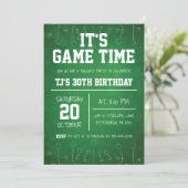 Invitation Sports de football vert Anniversaire (Debout devant)