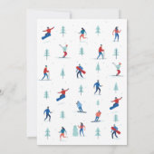 Invitation Sports d'hiver Fête d'anniversaire Ski Snowboard (Dos)