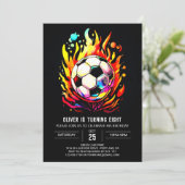 Invitation Sports Élégants Soccer Imprimable Anniversaire (Debout devant)