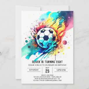 Invitation Sports enchantés Football en ligne Anniversaire