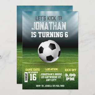 Invitation Sports Enfants Football Anniversaire