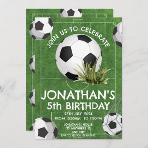 Invitation Sports Enfants Football Anniversaire Fête Invitati