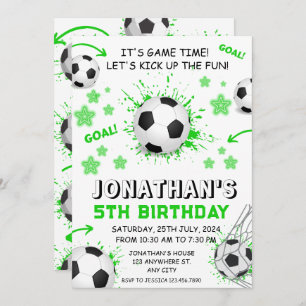 Invitation Sports Enfants Football fête d'anniversaire