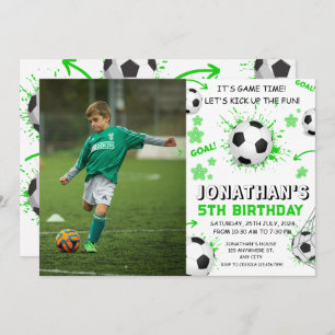 Invitation Sports Enfants Football fête d'anniversaire