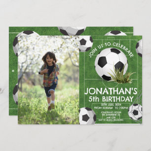 Invitation Sports Enfants Soccer Anniversaire de la fête phot
