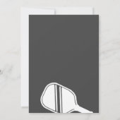 Invitation Sports Party Pickleball Black & White Mariage (Dos)