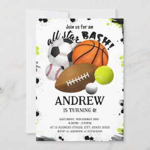 Invitation Sports personnels Anniversaire pour enfant Invitat