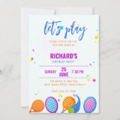 Invitation Sports Pickleball fête d'anniversaire (Devant)