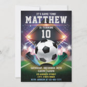 Invitation Sports Soccer Party Birthday (Devant)