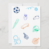 Invitation Sports Theme Boys Modern Birthday Party (Dos)
