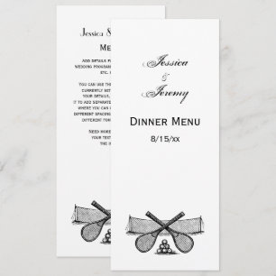 Invitation Sports Vintage Tennis Net, Raquettes Croisées, Bal