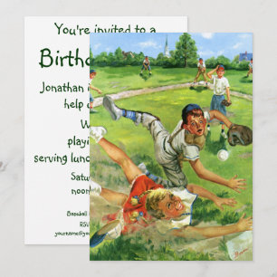 Invitation Sports vintages Baseball Boy or Girl Birthday Part