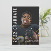 Invitation Sporty Look Full Photo Graduation (Debout devant)