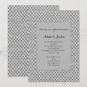 Invitation SPOT gris argenté ÉLÉGANT MARIAGE