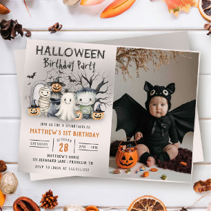 Invitation Spotacular Kids Halloween Photo Anniversaire