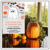 Invitation Spotacular mignon fantôme Halloween 1er anniversai