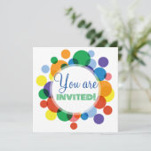 Invitation Spots arc-en-ciel personnalisés (Debout devant)