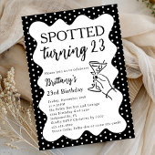 Invitation Spotted Turning 23 Polka Dot 23rd Birthday Party