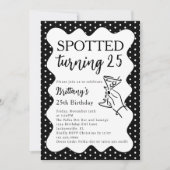 Invitation Spotted Turning 25 Polka Dot 25th Birthday Party (Devant)
