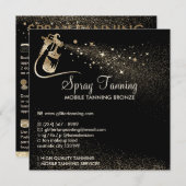 Invitation Spray Tan après soins Conseils d'instruction Corps (Devant / Derrière)