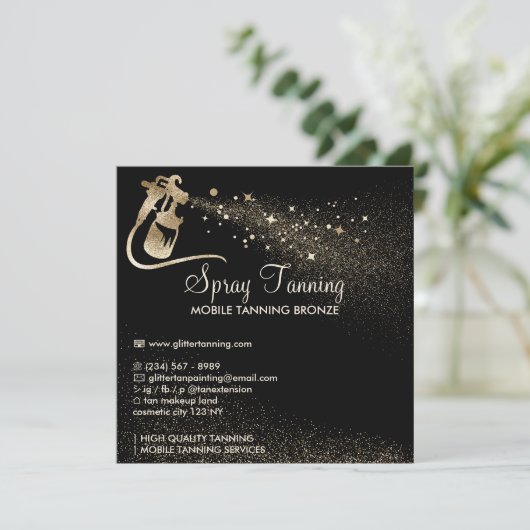 Invitation Spray Tan après soins Conseils d'instruction Corps (Debout devant)