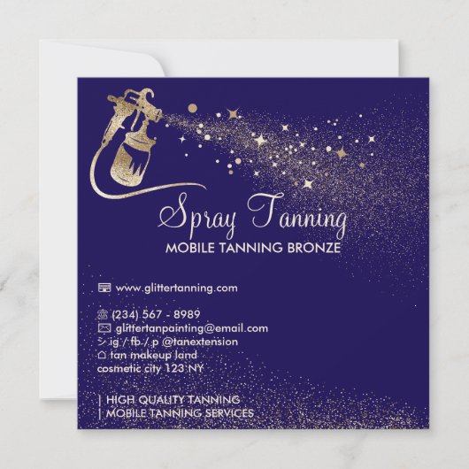 Invitation Spray Tan Après-soins Conseils d'instruction Corps (Devant)