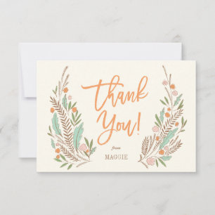 Invitation Sprigs chauds plat Merci note d'invitation