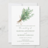 Invitation Sprigs de romarin avec Mariage Twine (Devant)