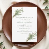 Invitation Sprigs de romarin avec Mariage Twine